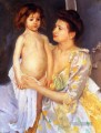 Jules Trocknen von seiner Mutter Mütter Kinder Mary Cassatt